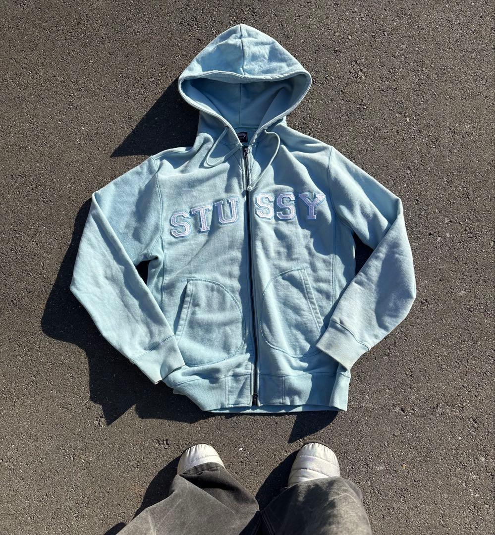 old stussy double zip foodie パーカー センターロゴ old stussy double zip foodie パーカー センターロゴ - メルカリ