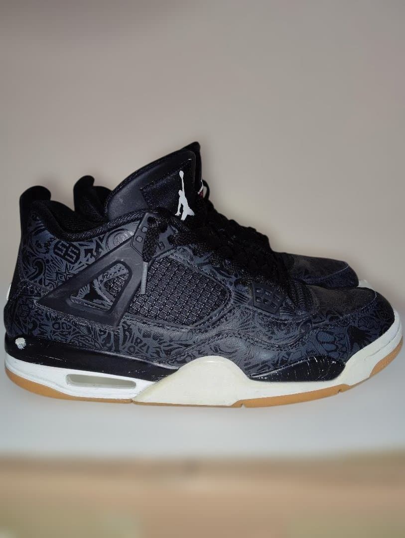 靴 NIKE 27.5cm AIR JORDAN 4 LASER BLACK GUM