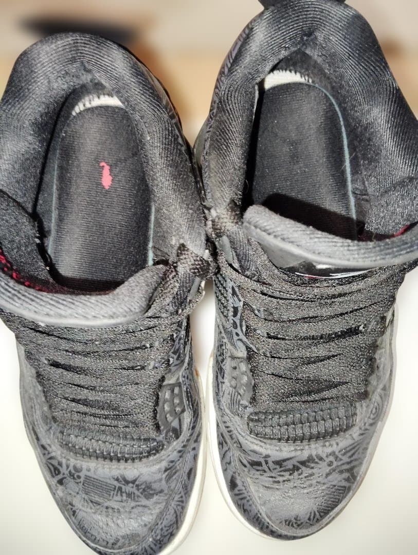 靴 NIKE 27.5cm AIR JORDAN 4 LASER BLACK GUM