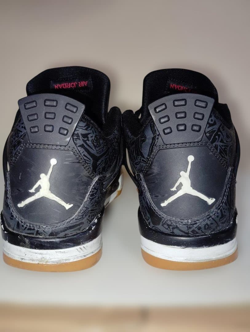 靴 NIKE 27.5cm AIR JORDAN 4 LASER BLACK GUM