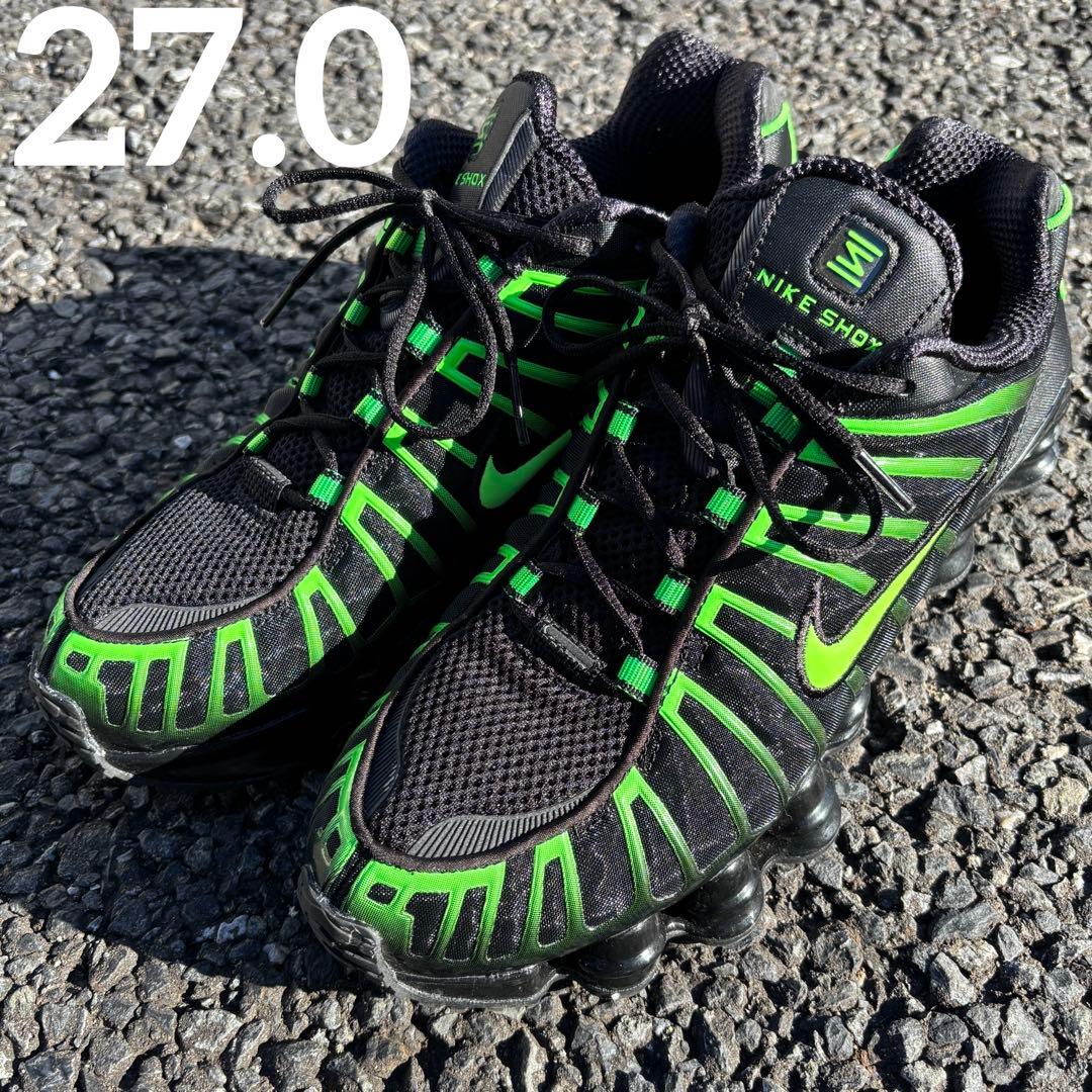 ナイキ ショックス TL ブラック　グリーン　美品 NIKE Shox TL ナイキ ショックス TL ブラック グリーン 美品 NIKE Shox TL - メルカリ