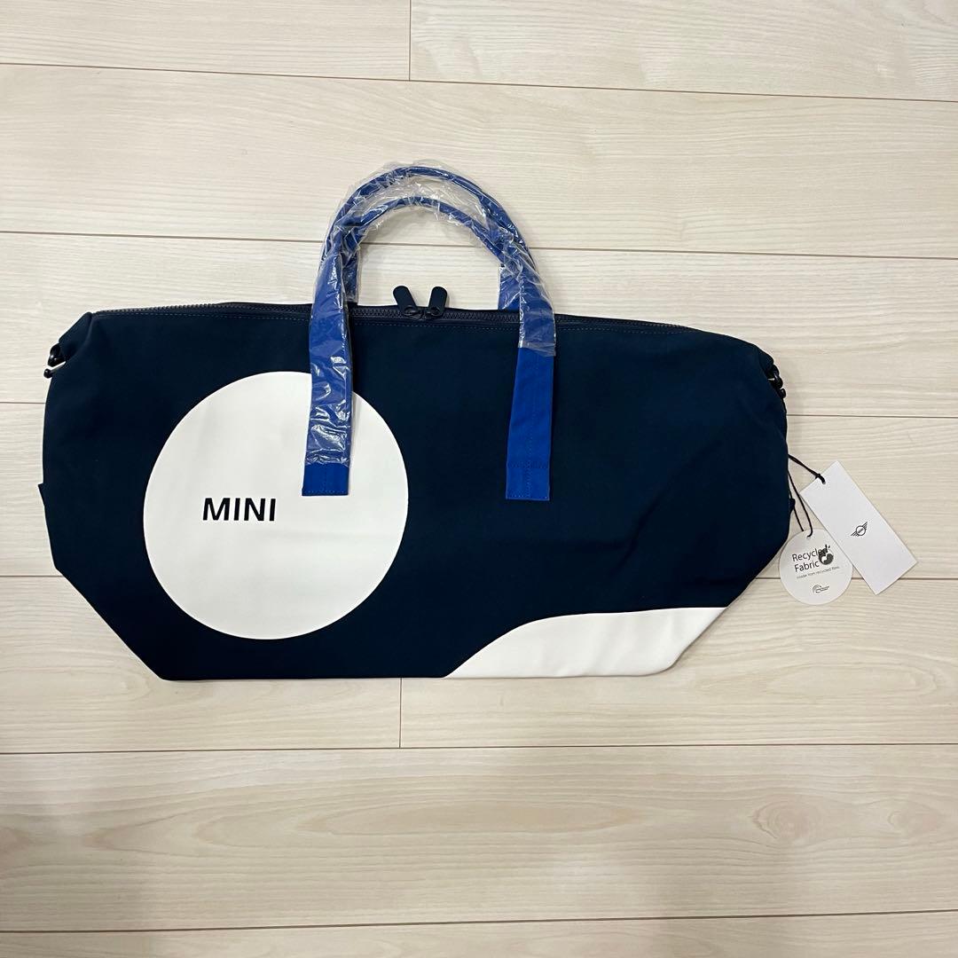 新品MINI カーフェイスダッフルバッグ　インディゴブルーホワイト　26L MINI（ミニ） BMW MINI 純正 MINI COLLECTION 2024 MINI カーフェイス