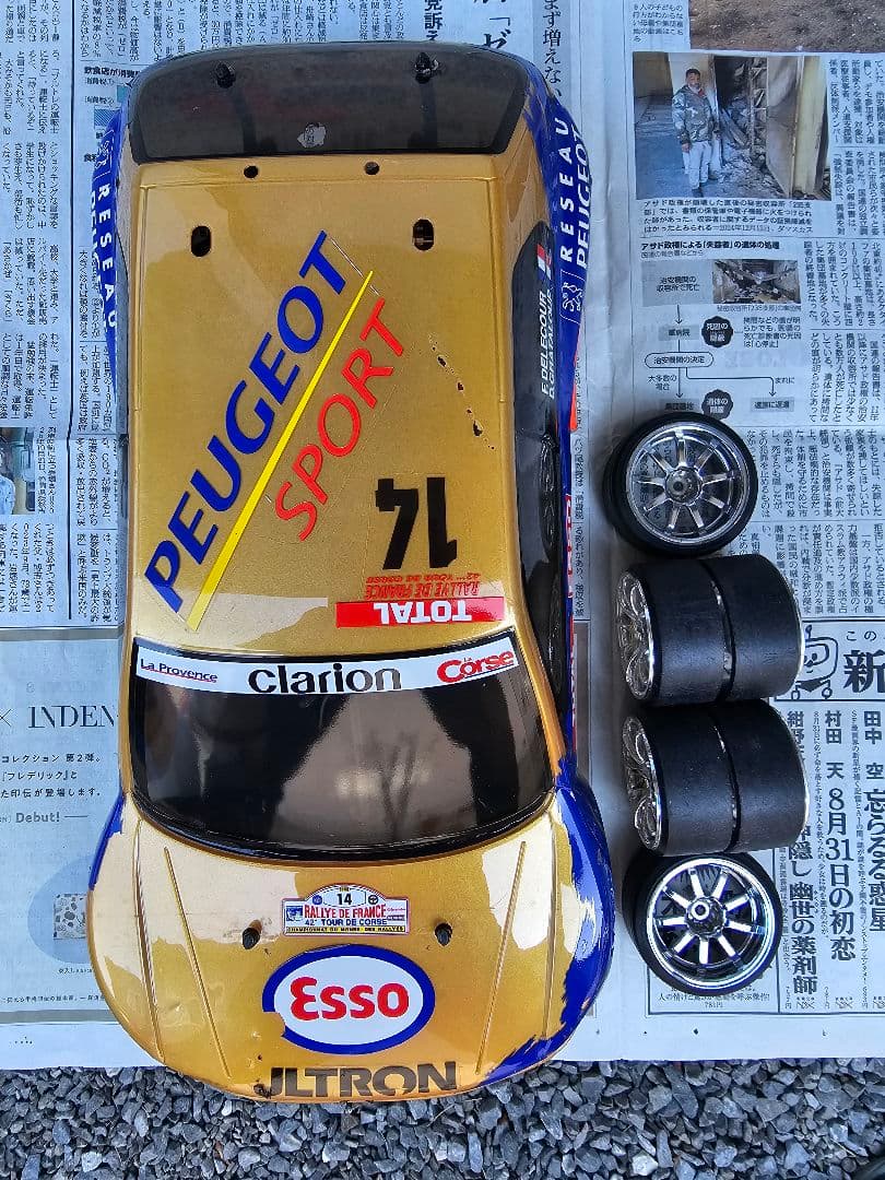 タミヤラジコンXB.プジョースポーツ中古フルセット、オンロード&ドリフト仕様