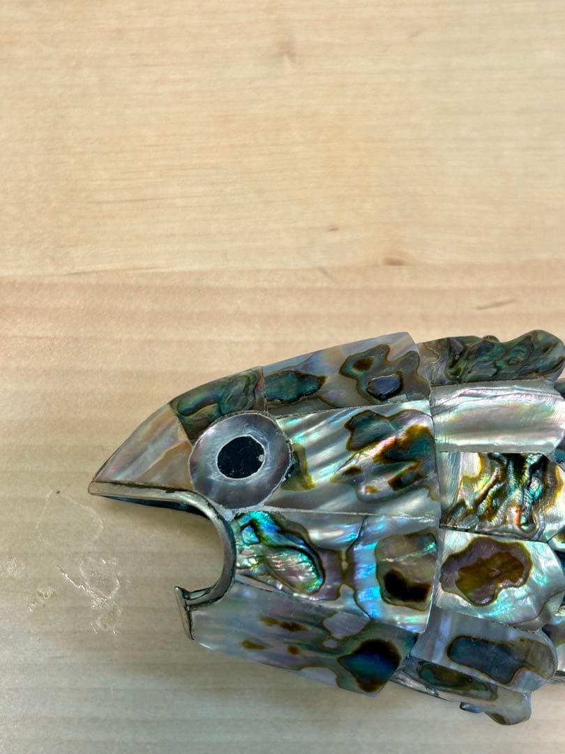 アバロンシェル 魚型オブジェ 約15cm