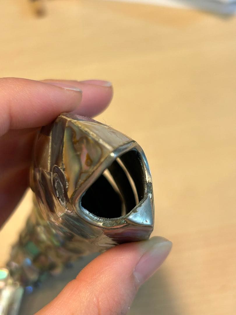 アバロンシェル 魚型オブジェ 約15cm