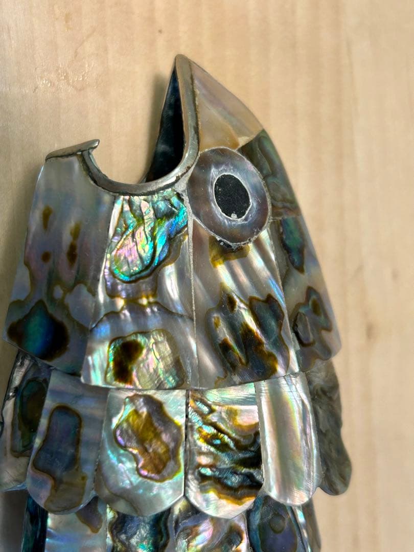 アバロンシェル 魚型オブジェ 約15cm