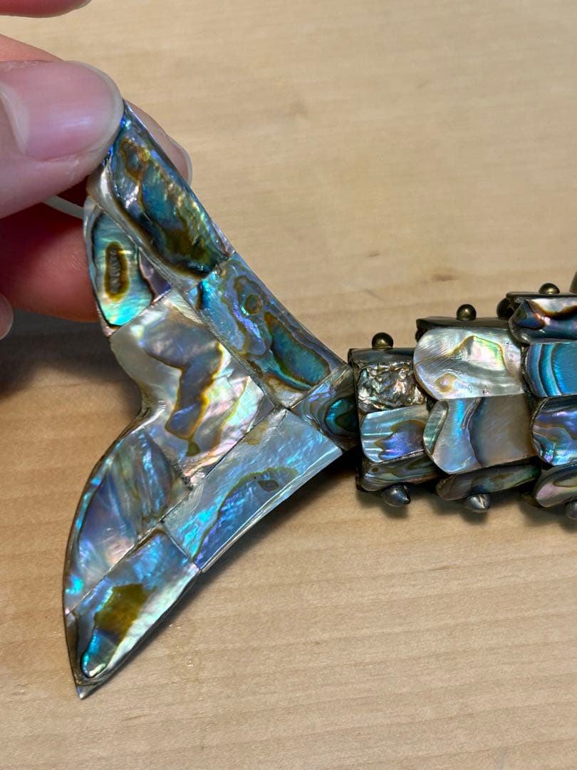 アバロンシェル 魚型オブジェ 約15cm