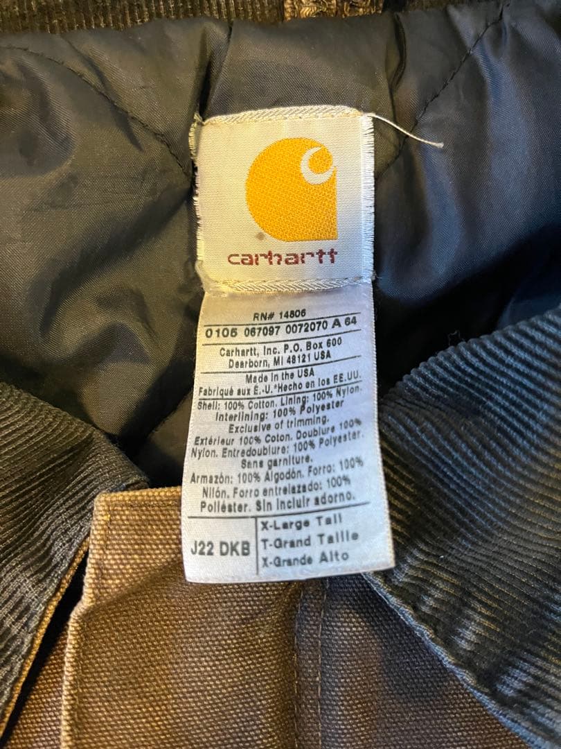 00s Carhartt トラディショナルジャケットJ22 DKB USA - メルカリ