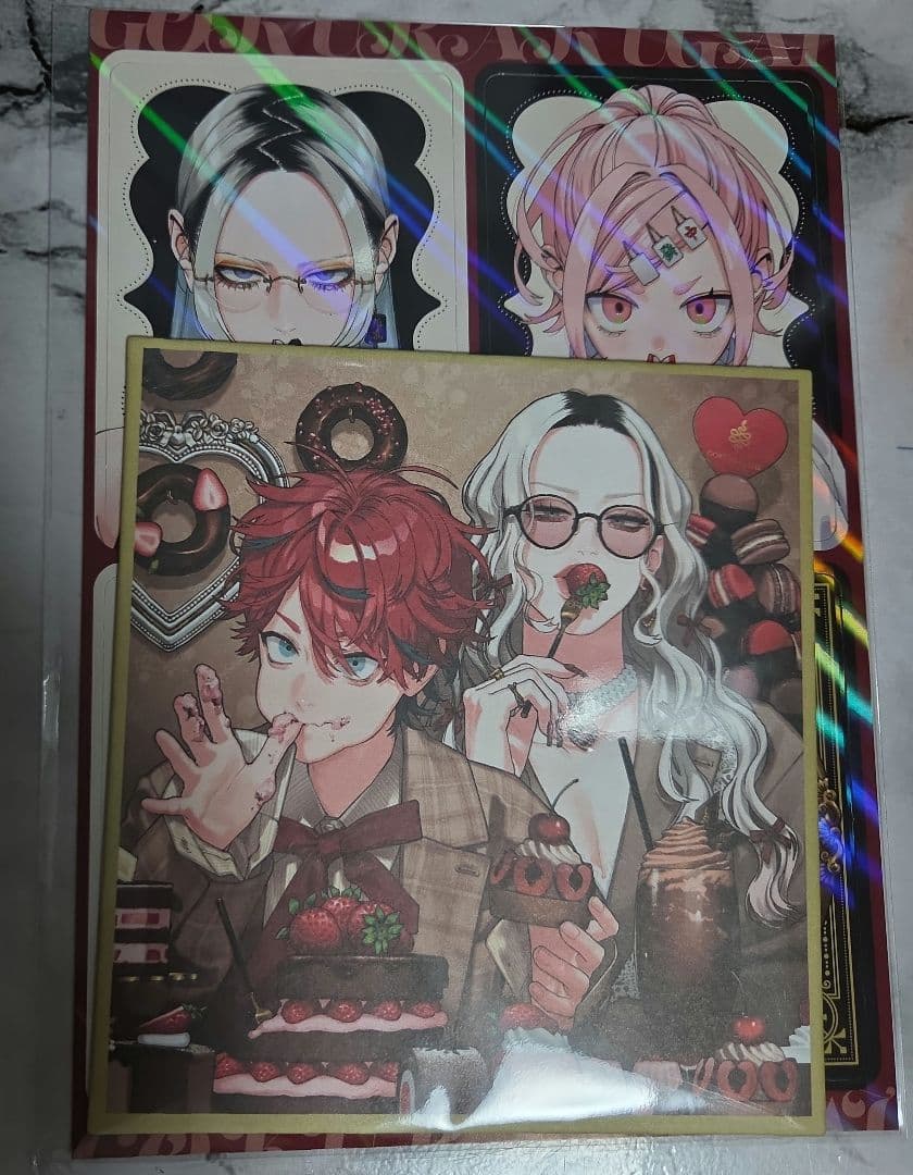 ジャンプスクエア 3月号 付録 極楽街 ミニ色紙風カード ＆ A5片面