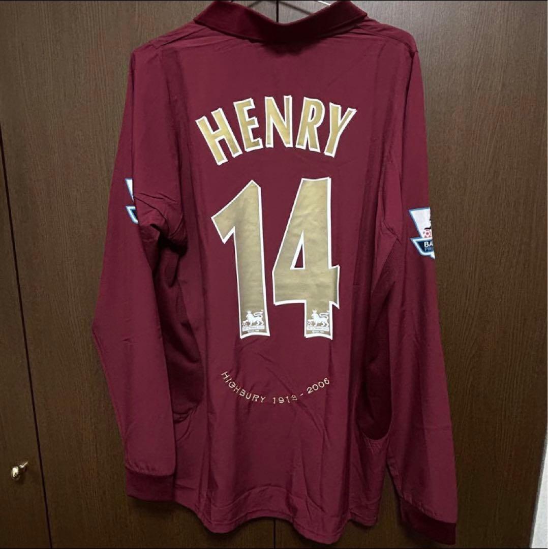 05/06 ティエリアンリ o2 アーセナル ユニフォーム 長袖 L - メルカリ