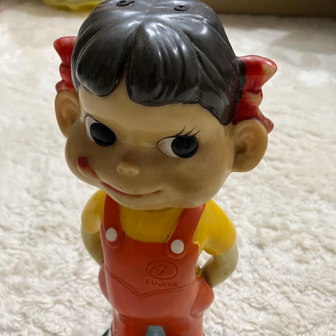 不二家 首振りペコちゃん人形 レトロ ビンテージ 頭部 2つネジ