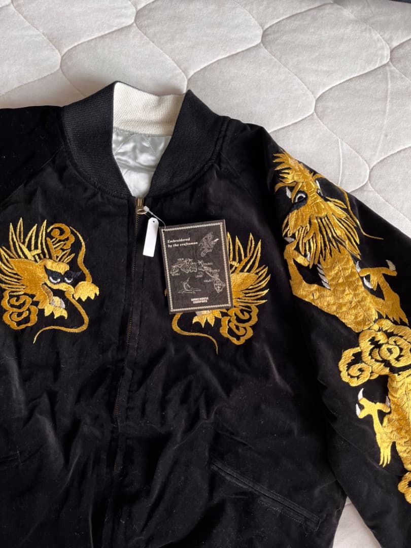 新品未使用品 warehouse 別珍スカジャン 五重塔 中綿無し - メルカリ