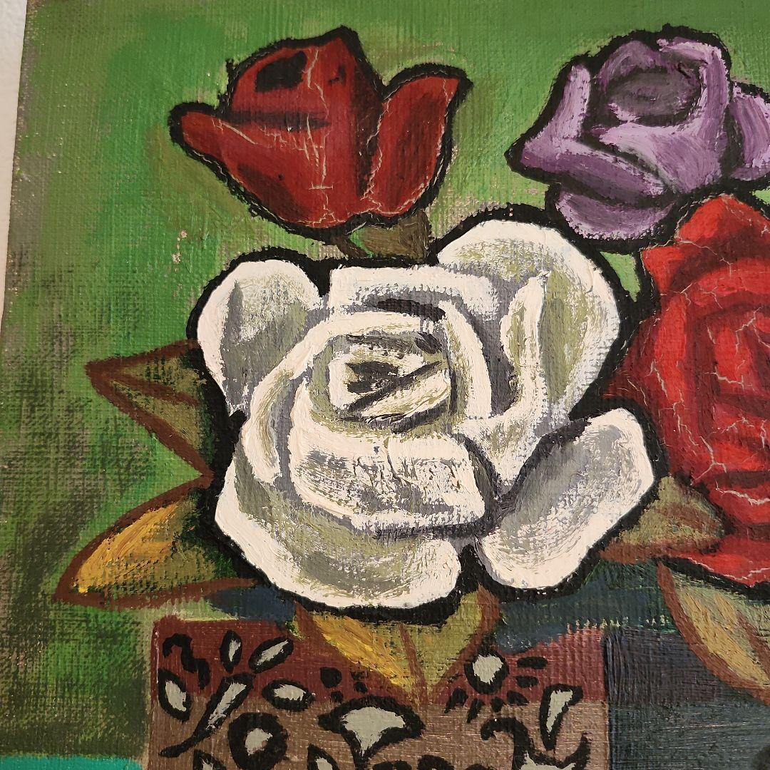 田渕眞兒 油絵 油彩 薔薇シリーズ 花 No.30+s