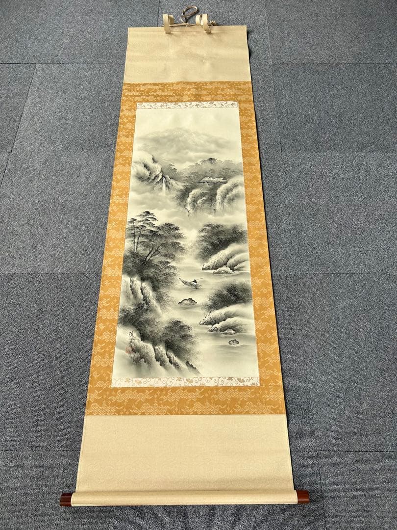 掛軸 2点　雪峰　陵雲