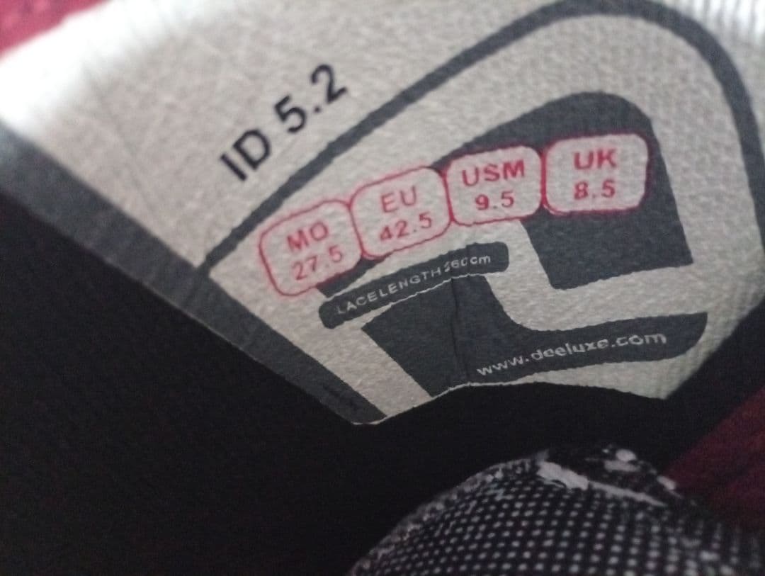 D*3様 ディーラックス ID スノーボードブーツ 27.5cm　ワインレッド