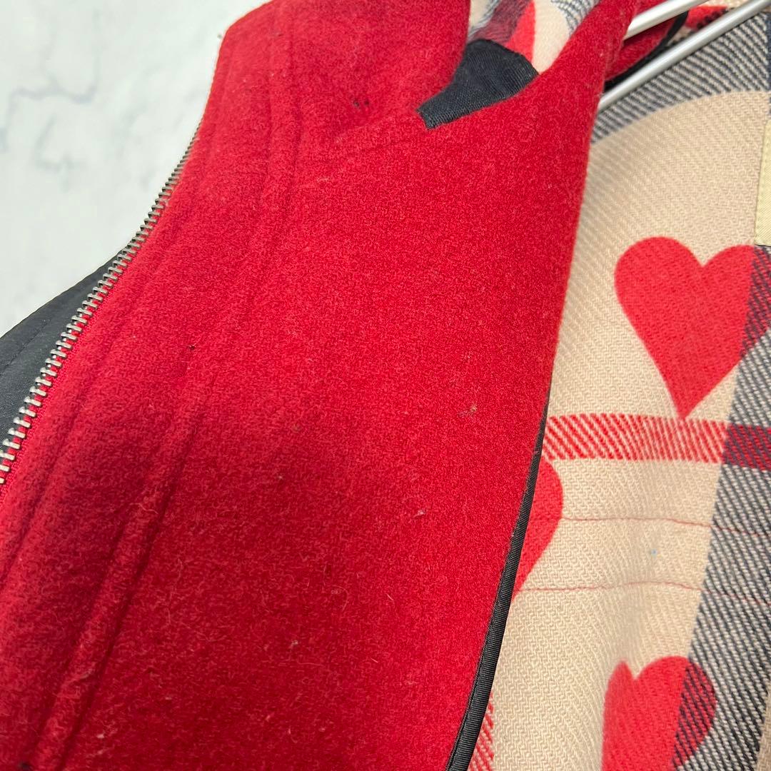 美品 限定完売品 バーバリーロンドン ハート柄ダッフルコート ロング