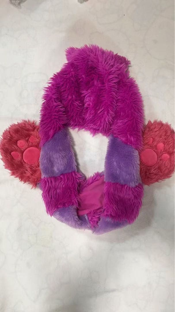 ほディズニー　チャシャ猫　ファンキャップマフラー