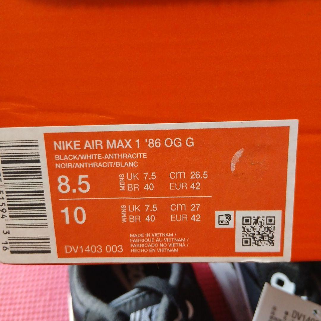 ナイキ NIKE GOLF AIR MAX 1 '86 OG G 26.5cm