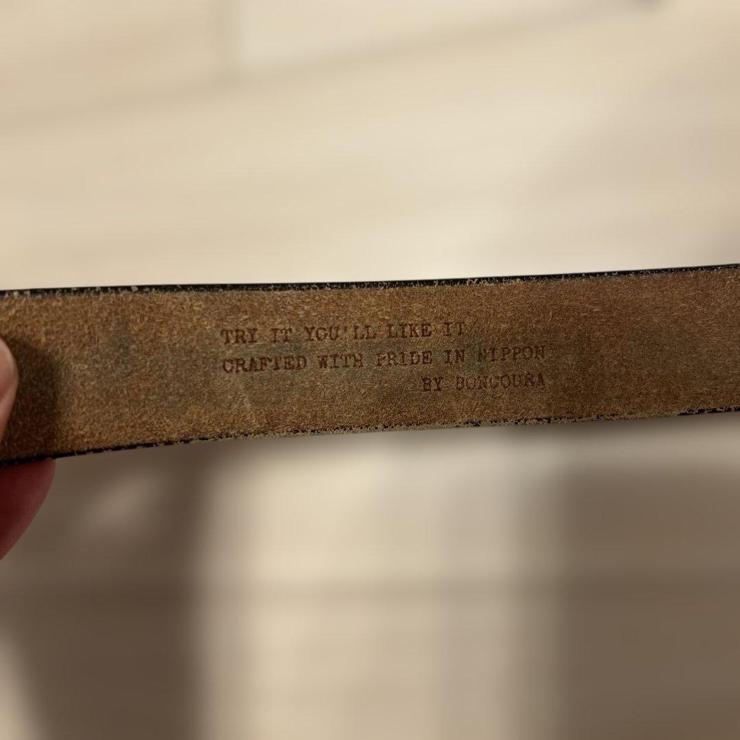 ボンクラ boncoura ブラウン レザー ベルト サイズ34 - メルカリ