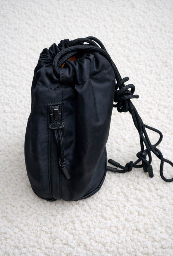 sacai ナイロン巾着ミニバッグ 黒 Sロゴ 正規品 ショルダー ポーチ