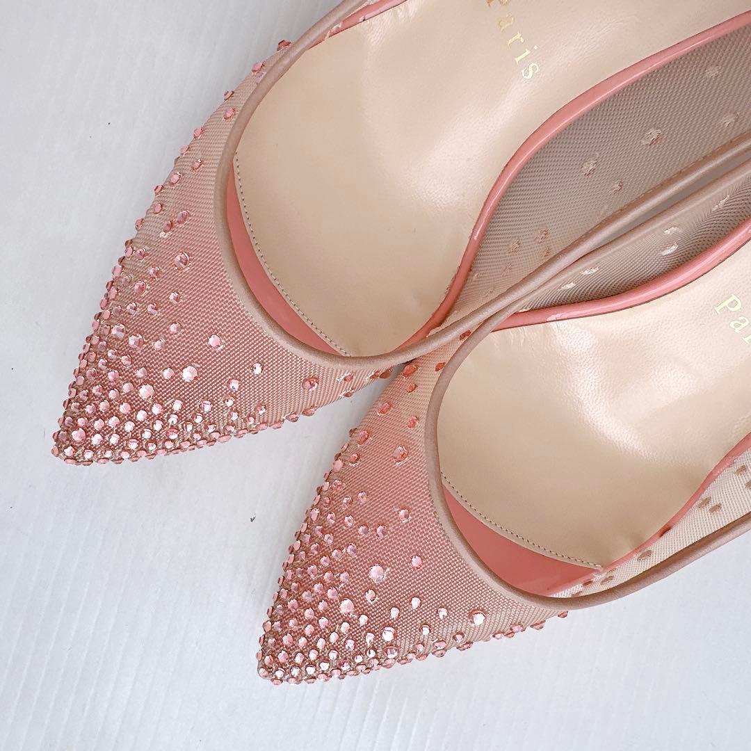 ルブタン STRASS 豪華 スワロ ラインストーン ハイヒール パンプス