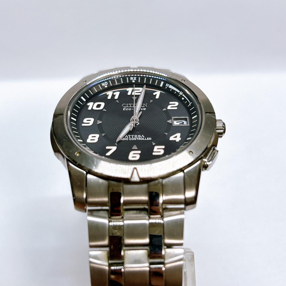 本日終了】 シチズン アテッサ メンズ 電波時計 H110-T009425TA