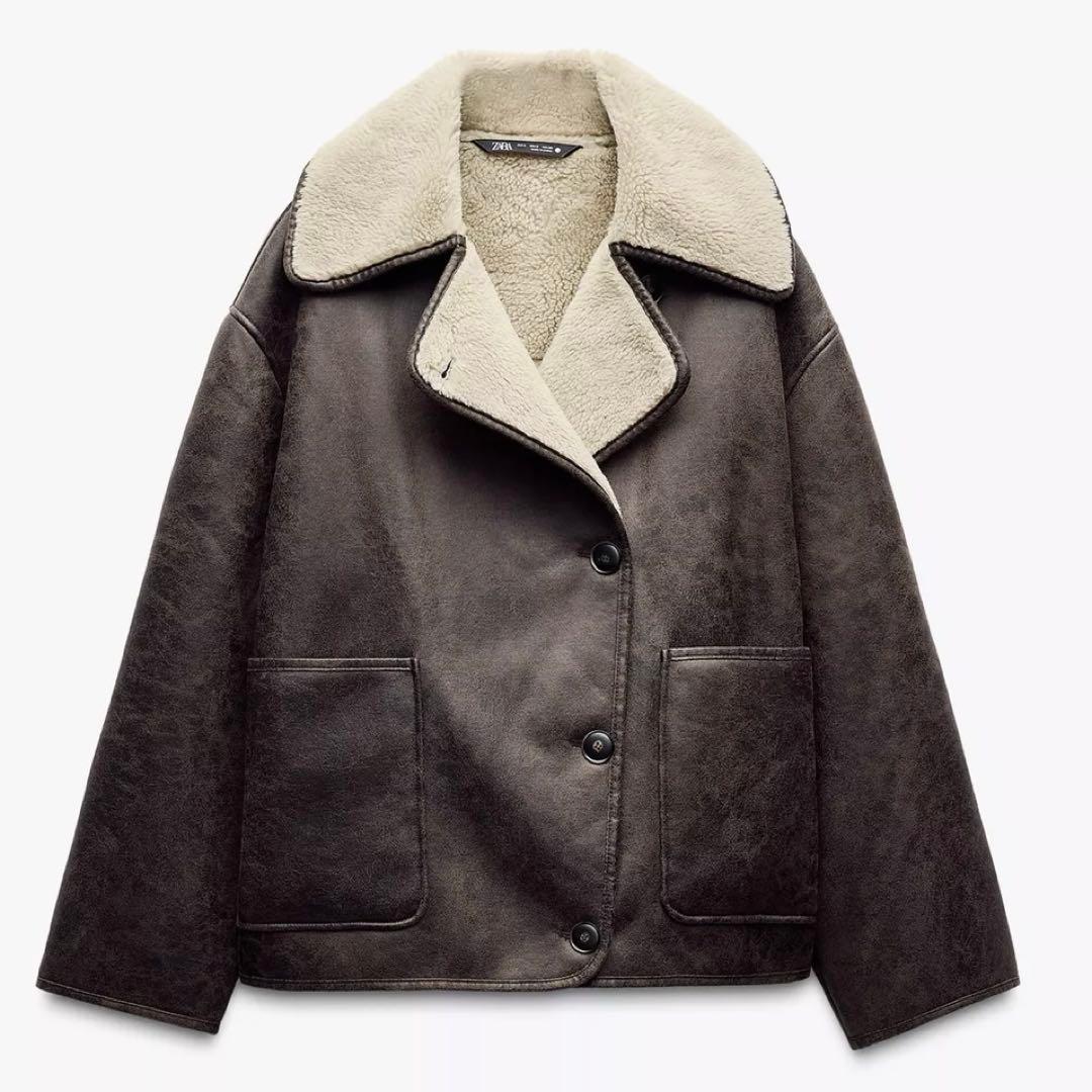 ZARA ZWコレクションリバーシブルジャケット ムートンジャケット ZARA ZWコレクション リバーシブルジャケット Mサイズ - メルカリ
