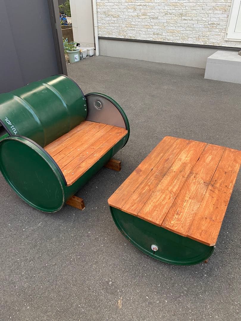 ドラム缶デザイン テーブルチェアセット 楽天市場】ドラム缶テーブルチェア ドラム缶 テーブルセット イス