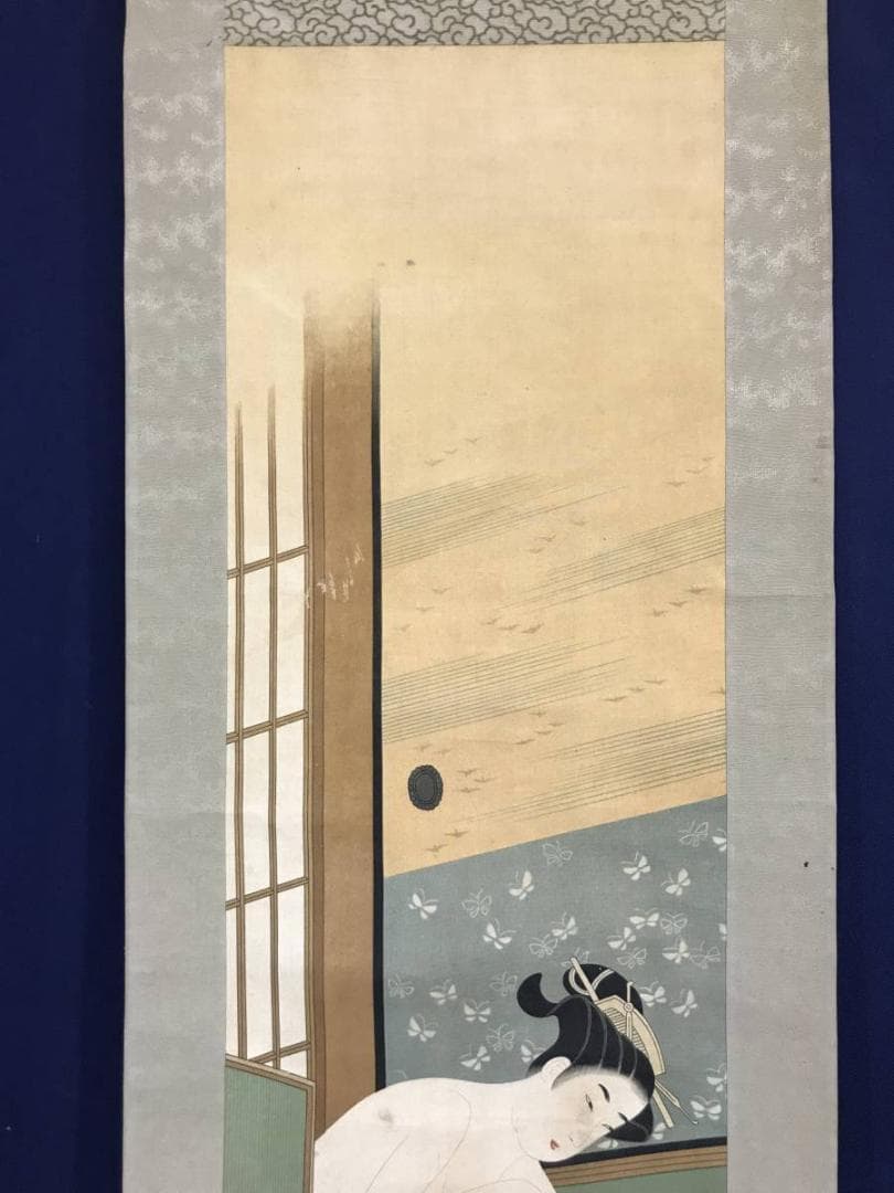 【複製】鈴木春信/浮世絵美人図/美人画/工芸品/掛軸/名家伝来/AC-546