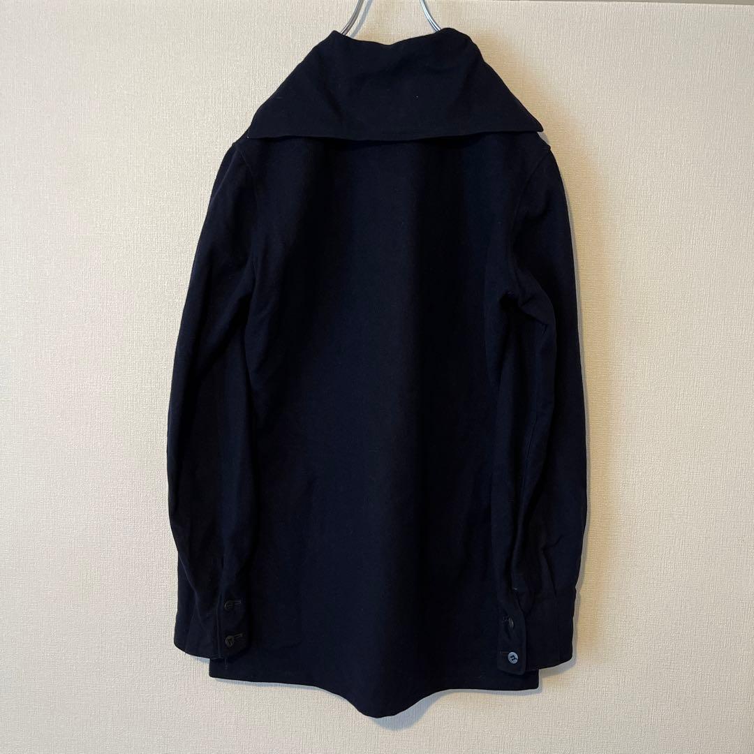 希少 70s ドイツ軍 襟付き ウールセーラーシャツ スモック チンスト付