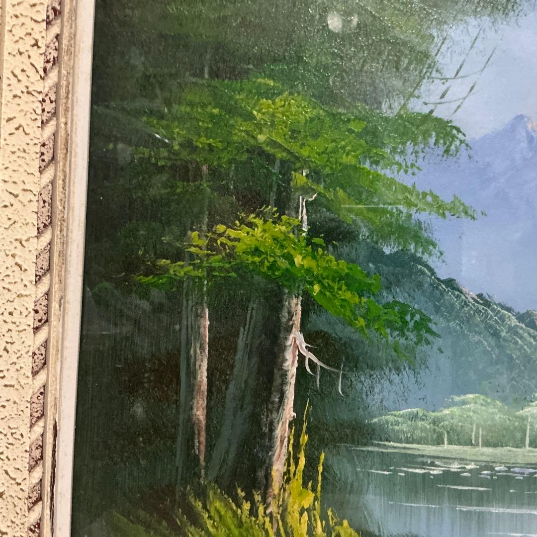 風景画　油絵　絵画　油彩画　肉筆　美術　P 10号　額縁　額装品　油彩