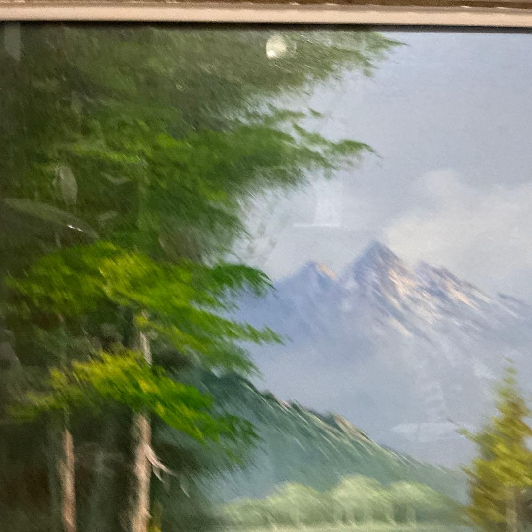 風景画　油絵　絵画　油彩画　肉筆　美術　P 10号　額縁　額装品　油彩