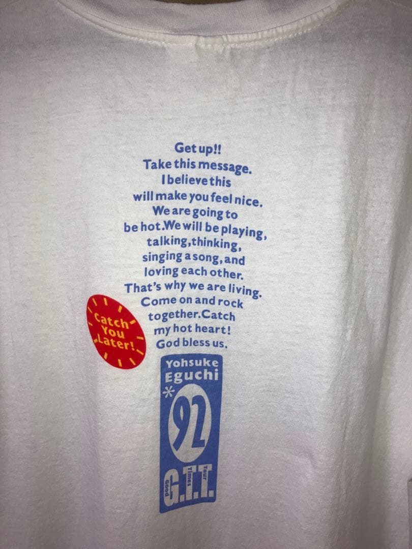 Yohsuke Eguchi Good Times Tour Tシャツ　江口洋介