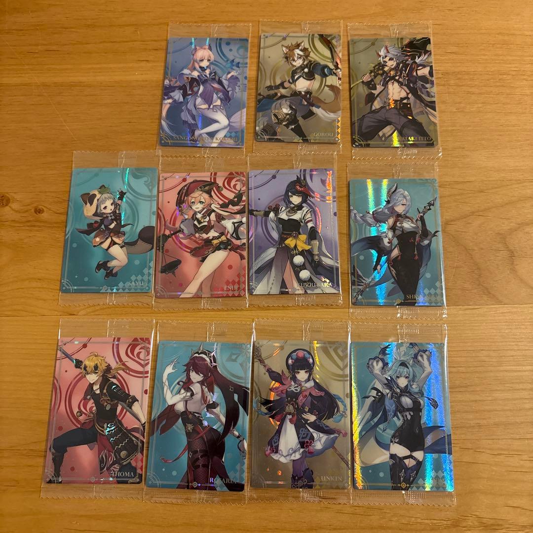 原神　クリアカード、ウエハースカード　85枚以上