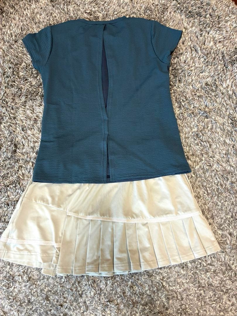 の*り様 Admiral テニスウェアM ネイビー/スコートLライトグレーセット