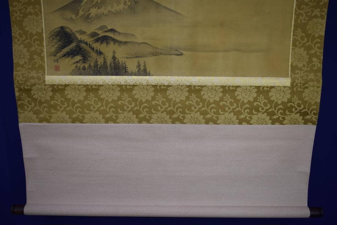 真作/中林竹洞/富士山水図/横物/大幅/布袋屋掛軸HJ-844 - メルカリ