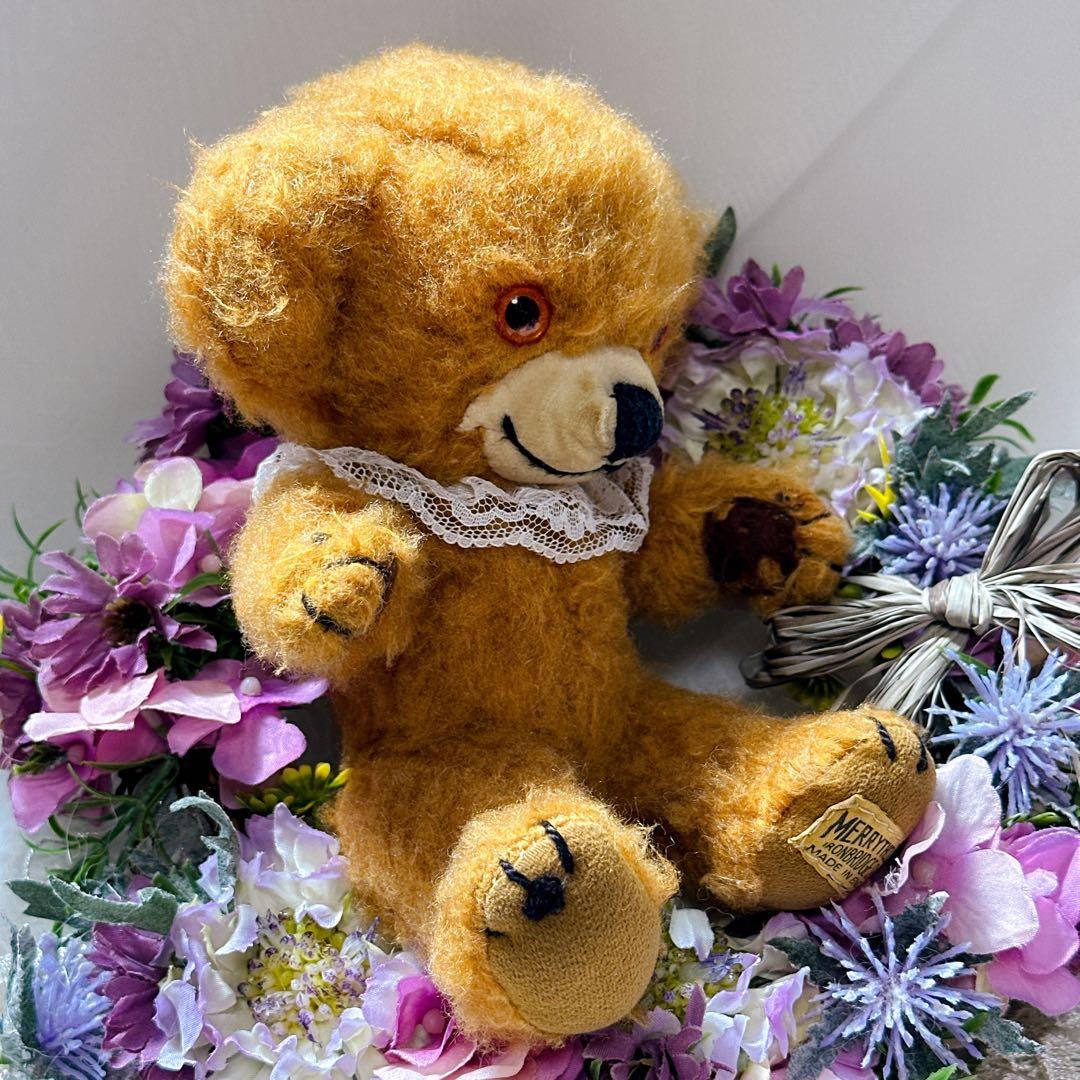 ✨レア✨❤️オレンジブラウンのちびチーキー❤️メリーソート　アンティークテディベア