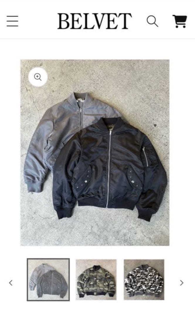 BELVET camo reversible ma1 jacket - メルカリ