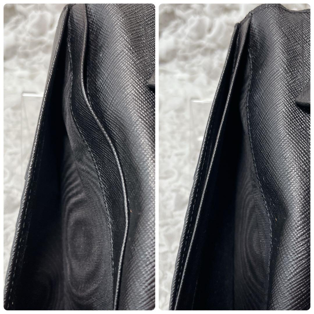 良品✨プラダ 長財布 三角ロゴ 近年モデル サフィアーノレザー