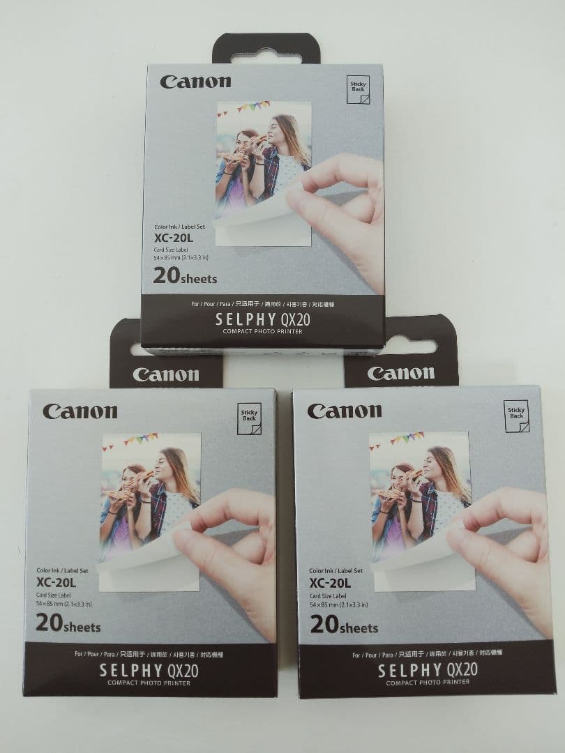 CANON selphy qX20 カラーインク ラベルセット XC-20L - メルカリ