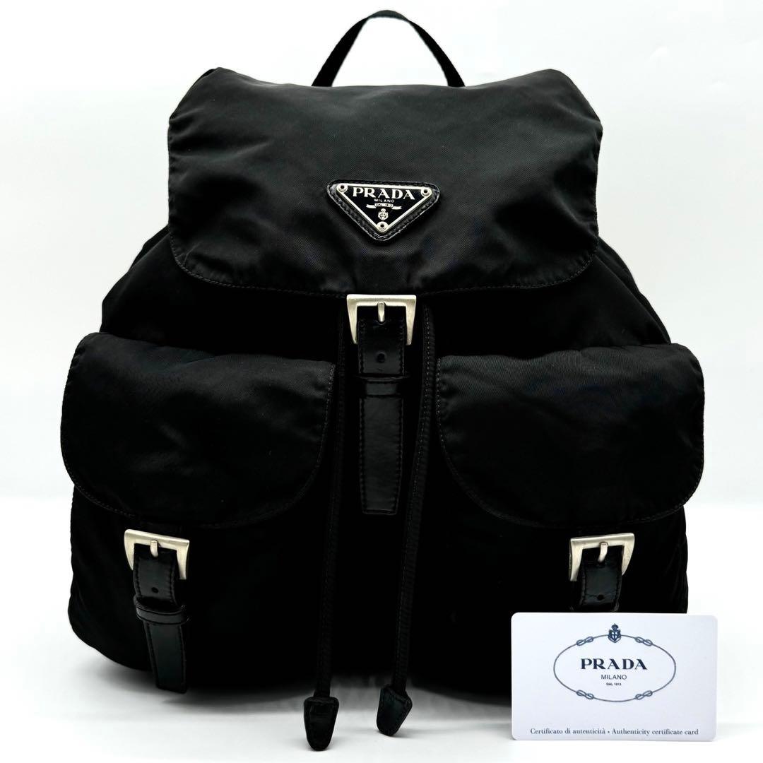 良品✨プラダ リュック バックパック 三角ロゴプレート ナイロン