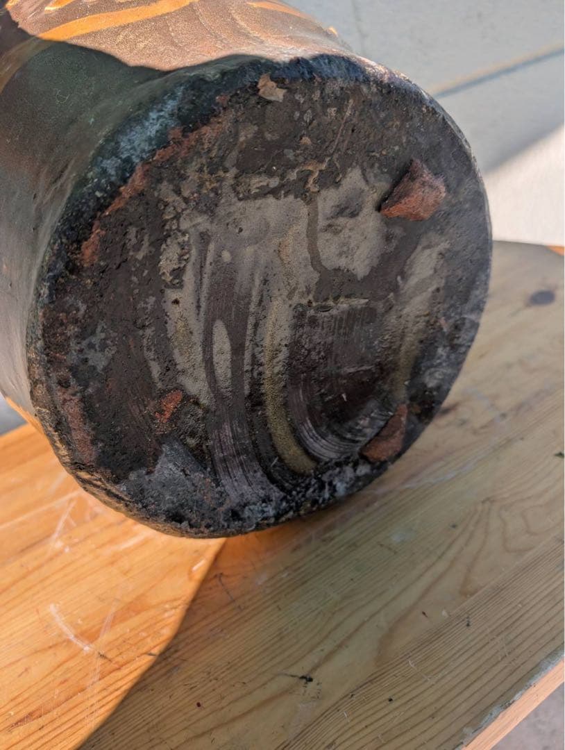 昭和レトロ】大甕 大壺 陶器 ピータン壺 つぼ 甕 オブジェ アンティーク