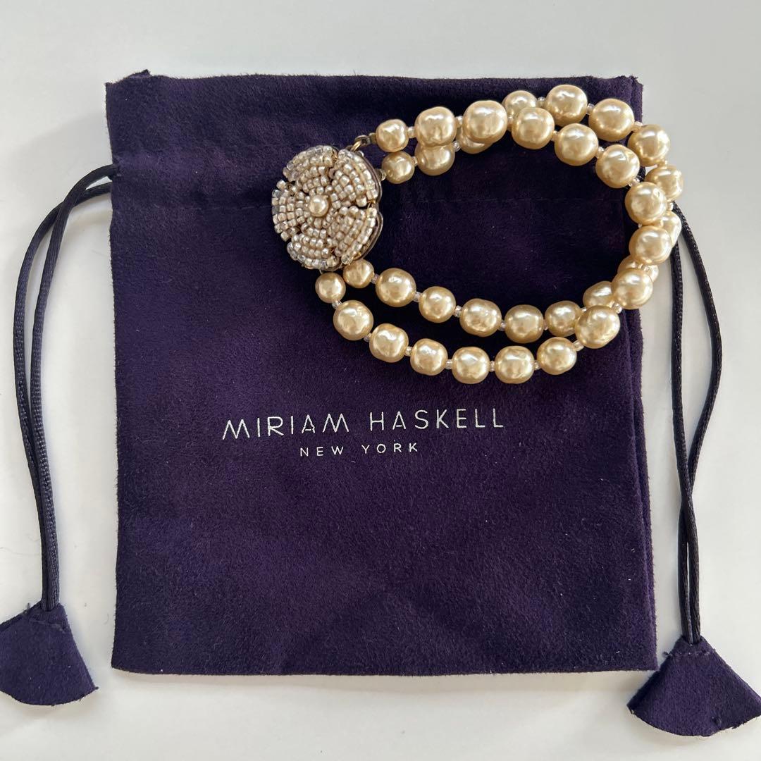 Miriam Haskell ミリアムハスケル 2連パールブレスレット - メルカリ