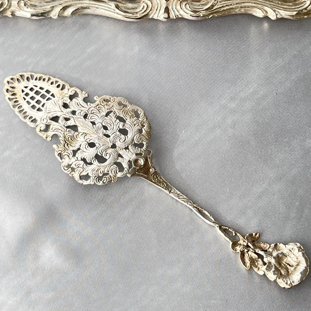 【ドイツ】天使のケーキサーバー【純銀】ヒルデスハイムローズ 　17.5cm