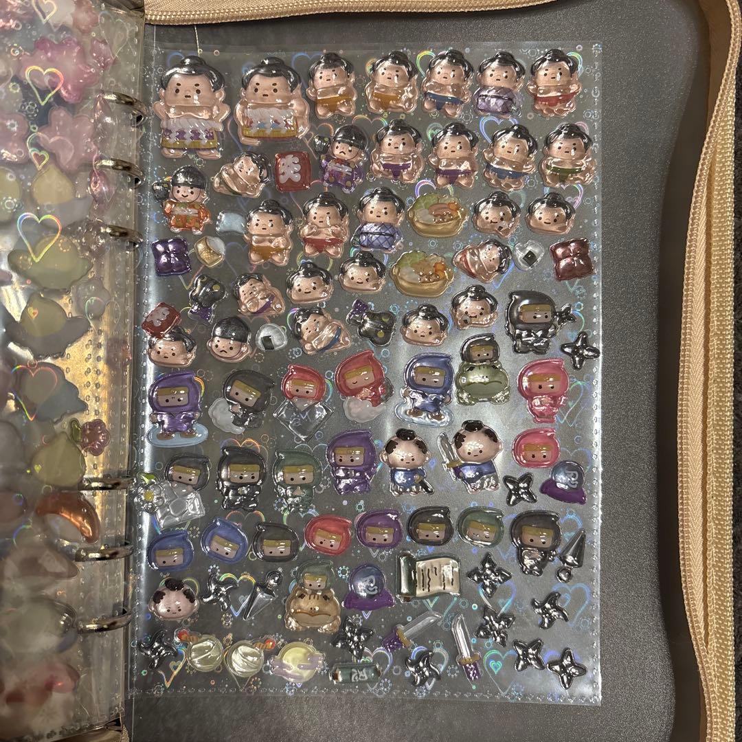 ボンボンドロップシール動物 和柄 コンプリート シール帳完成品