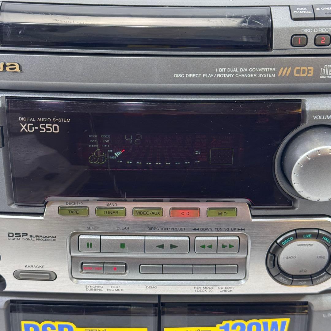 aiwa アイワ コンパクトディスクステレオシステム XG-S50 ジャンク品