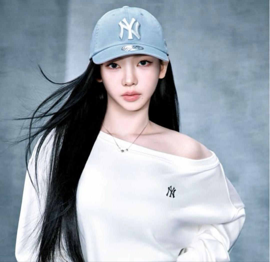 新作 MLB NYキャップ 新作 aespa カリナ着用 ライトブルー - メルカリ