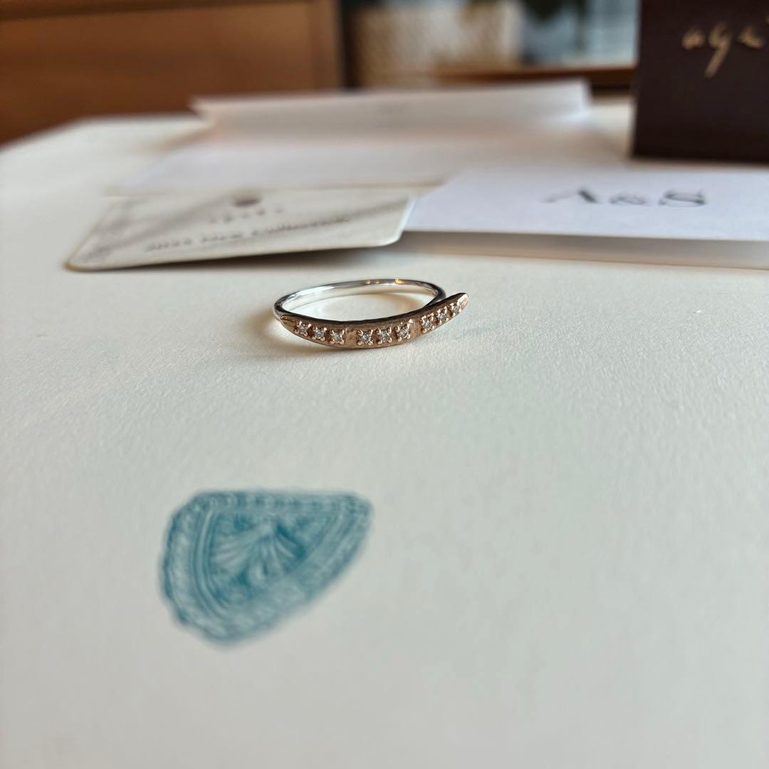 agete アガット 2025 シルバーリング k5 ダイヤモンド 13号 - メルカリ