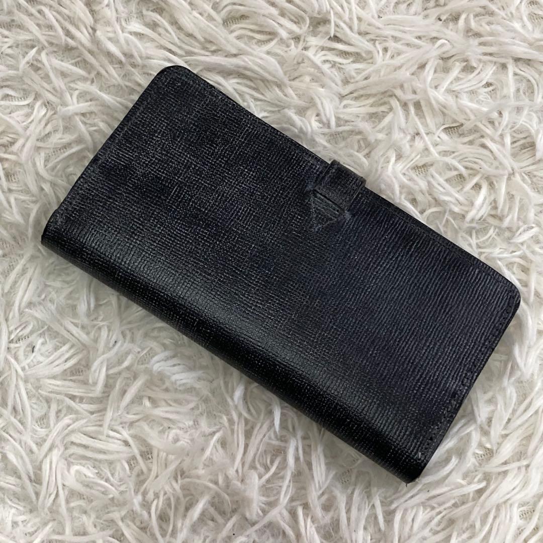 《良品》GLEN 長財布 ブラック レザー 本革 イギリス シボ