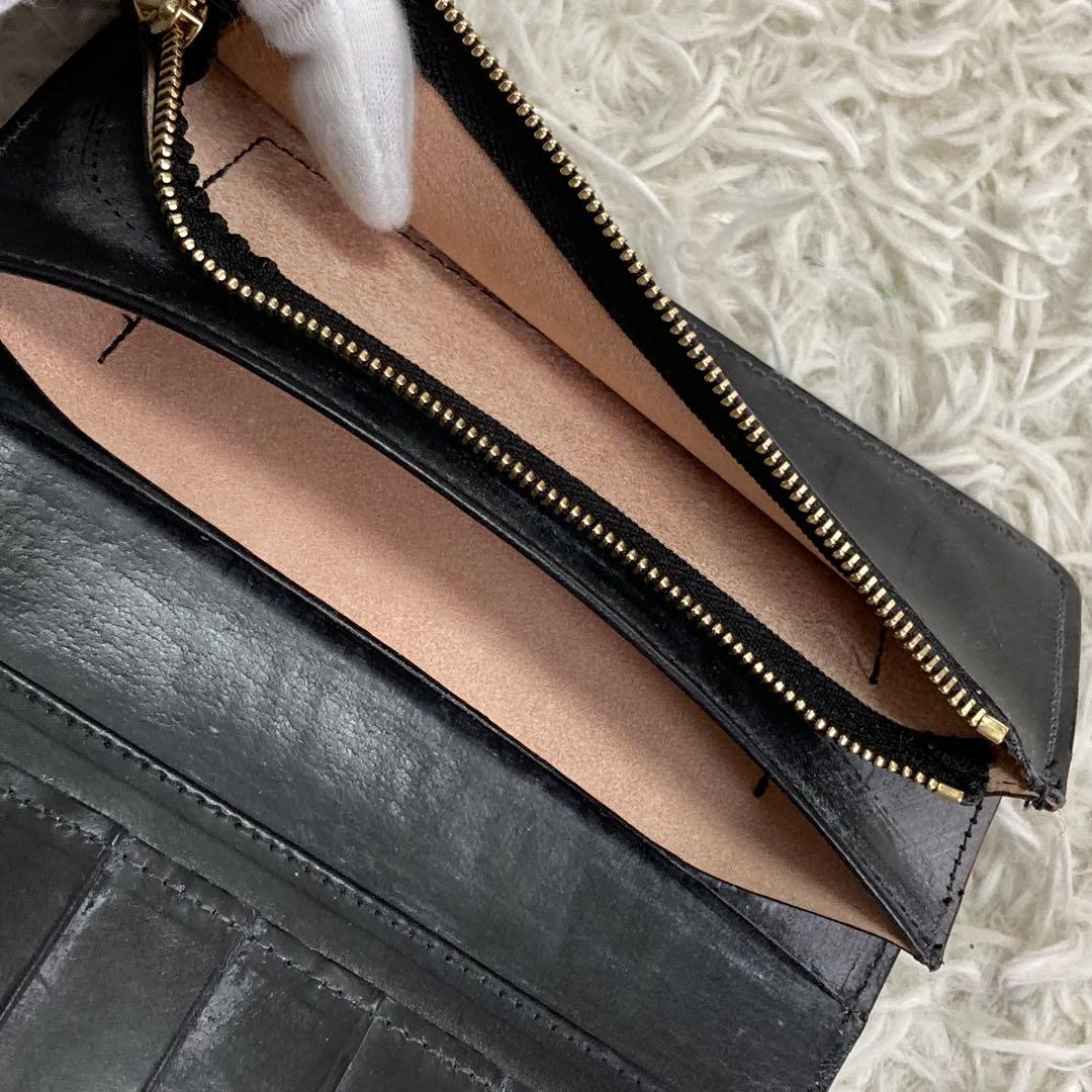 《良品》GLEN 長財布 ブラック レザー 本革 イギリス シボ